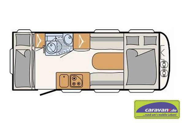 Dethleffs c'joy 480 QLK Grundriss