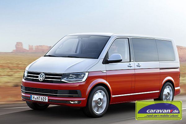 VW T6 Multivan weiss-rot